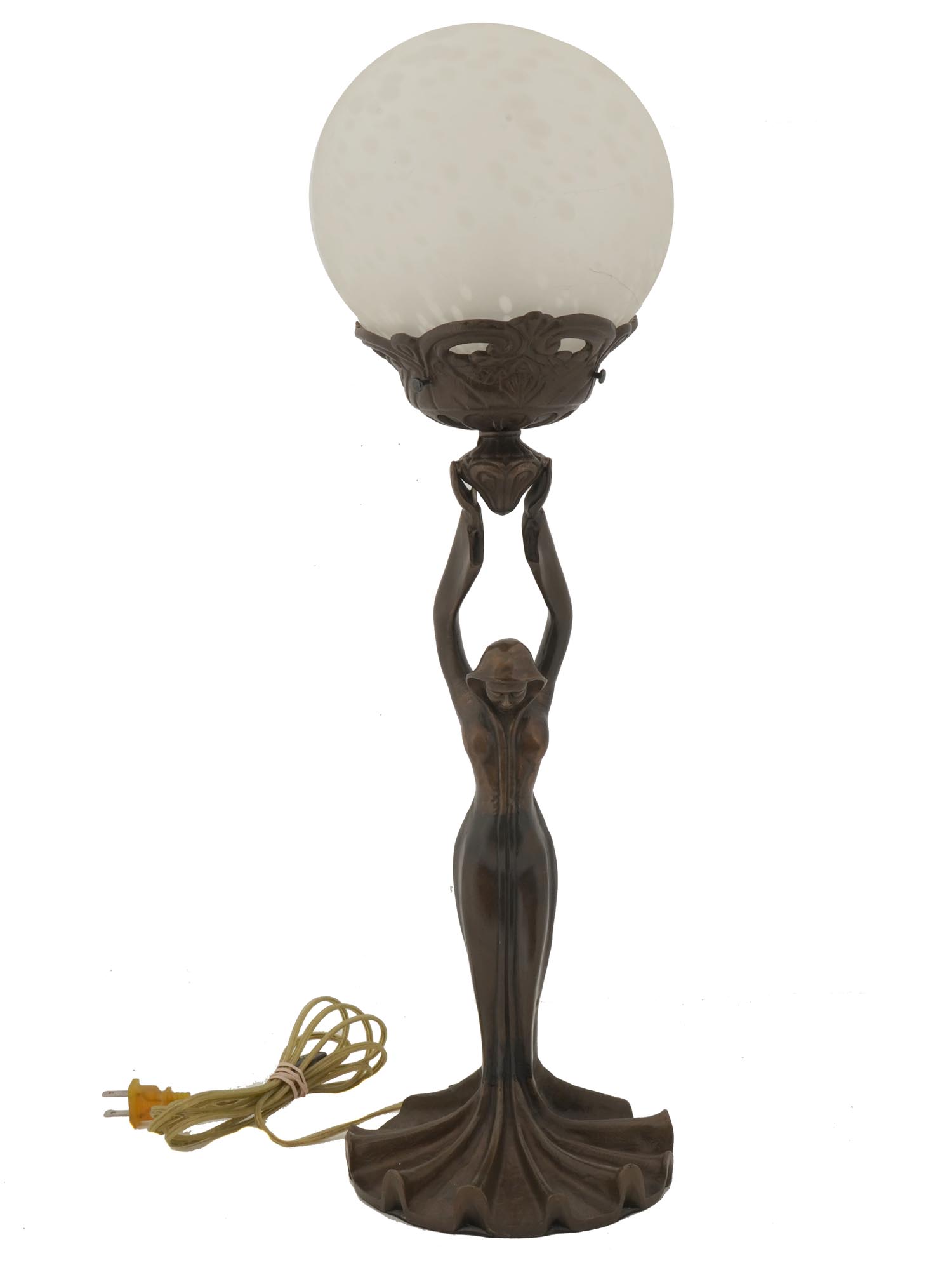 VINTAGE ART DECO STYLE FIGURAL TABLE LAMP PIC-0